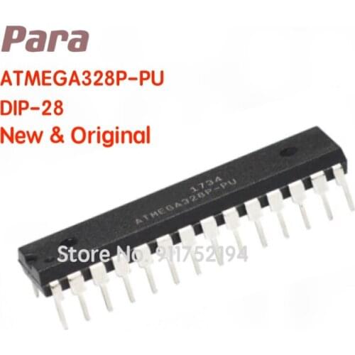 ATMEGA328P-PU 8-Bit Microcontroller AVR 32K Memory DIP28 IC MCU 8BIT 32KB FLASH 28DIP Chip New & Original
