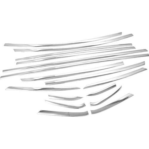 Car Styling Stainless Steel Chromium Side Window Trim Full Set For Ford Fiesta MK7 2008-2011 Hatchback