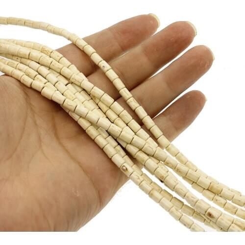 4x6mm Natural Turquoise Stone Trend Cylindrical Loose Beads Semi-finished Jewelry Making DIY Bracelet Necklace Accessories