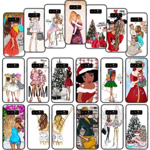 Christmas girl Luxury Soft Cover Case for Samsung Galaxy Note 8 9 A01 A60 M10 M20 M30 M40 M30S S8 S9 Plus