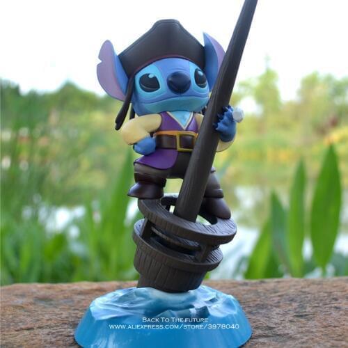 Disney Lilo & Stitch 11cm brush pot Action Figure Posture Anime Decoration Collection Figurine play Toy model for children gift