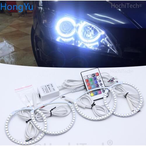 For Mazda 3 mazda3 2002 2003 2004 2005 2006 2007 Angel Eye LED Halo Ring RGB Multi-Color Sport Headlight kits