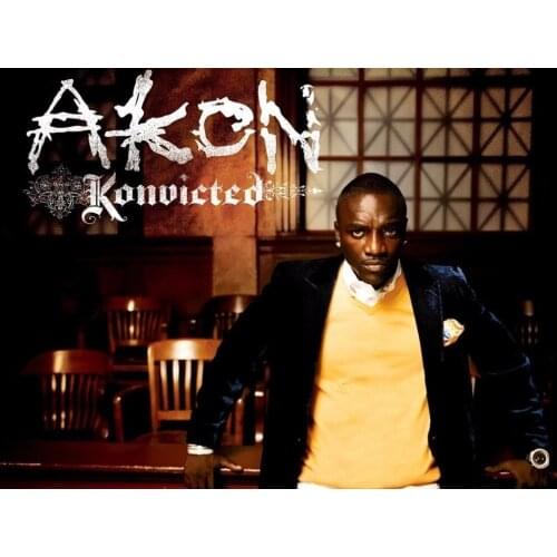 Home Decor Akon Music Star-Silk Art Poster Wall Sicker Decoration Gift