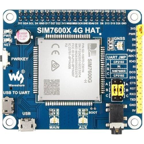 HFES Waveshare SIM7600G-H 4G Expansion Module For Raspberry Pi GNSS GPS LBS Positioning Global Communication Support 3G/2G