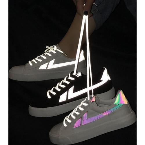 Reflective Canvas Shoes for Women 2021new Student Casual Shoes White Shoes Platform Shoes Women Shoes Women Sneakers Sneaks