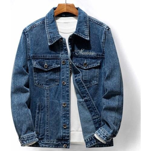 Mens Spring Autumn jacket denim jackets turn down collar cowboy outerwear mens coat short design denim Jackets slim coats