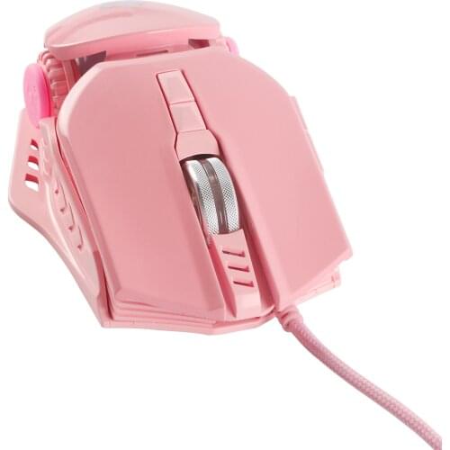 Gaming Wired Mouse Professional Weighted Design Mause Optical 6400 DPI USB Colored LED Gamer Mice With Mouse Pad For Laptop PC