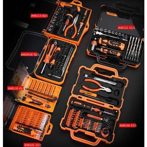 Newest jakemy 8 sets hand tools set Multifunctional screwdriver set pilers for iPhone sumsung computer camera home repair