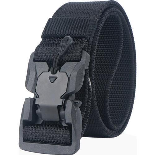 New Trend Unisex belt Solid Color Nylon Insert Buckle Men belt Tactics Casual Sports Multifunction Men and Women Wild belt