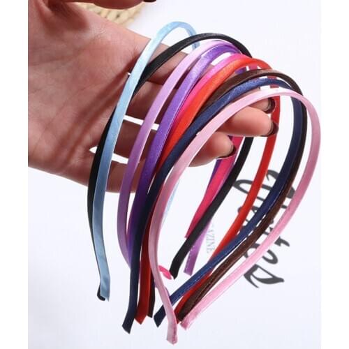 5pcs/lot 5mm Colorful Fabric Headband Hoops Base Bezel Hair Rims For Jewelry Making DIY Girls Hair Accessories Findings Supplies