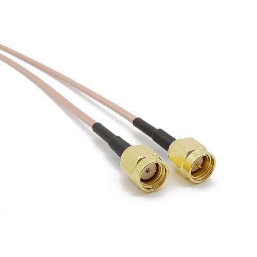 ALLiSHOP 0-6Ghz pigtail RP-SMA male socket jack to SMA male brooches plug low loss RG316 cable for FPV Antenna wifi router