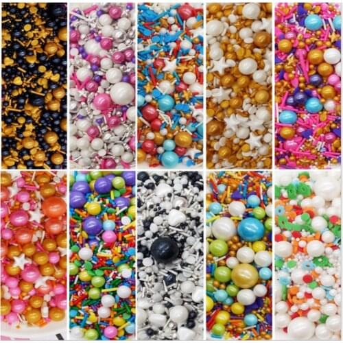 500g Edible Sugar Beads Pearl Sugar Balls DIY luxurious Cake Baking Sprinkle Sugar Balls Wedding Cake Decoration Donut