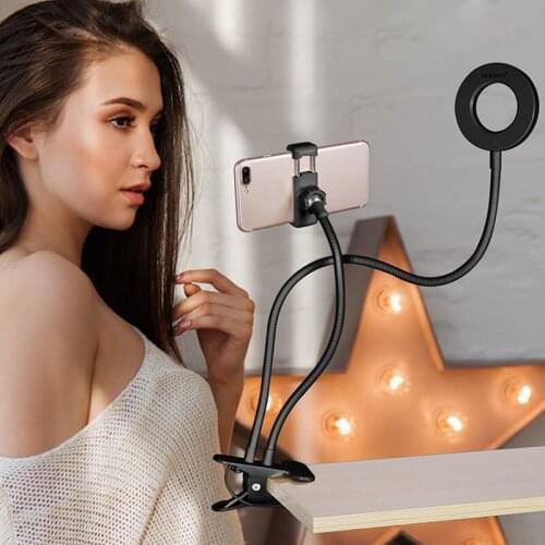 Selfie Flash Led O Ring Light Mobile Phone Holder Camera Photography Enhancing Photography for iPhone Smartphone USB With Clip