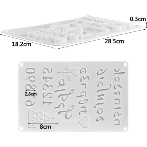 Hebrew Letters Arabic Numbers DIY Silicone Chocolate Mold For Baking Cake Decorating Tools Bakeware Moulds baking accessories