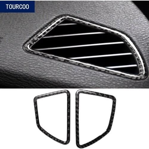 Carbon Fiber Dashboard Vent Outlet Trim Cover Sticker for BMW E70/E71 Old X5 X6 Car Styling Modification Accessories
