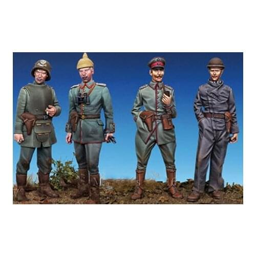Unassambled 1/35 ancient stand man include (4 Figures) Resin figure miniature model kits Unpainted