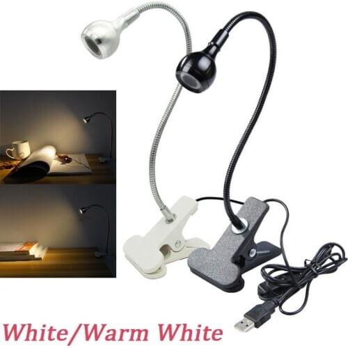 USB Power Supply Desk Lamp with Clip Holder Rechargeable USB Led Table Lamp Flexible Foldable Eye Protected Reading Book Lights