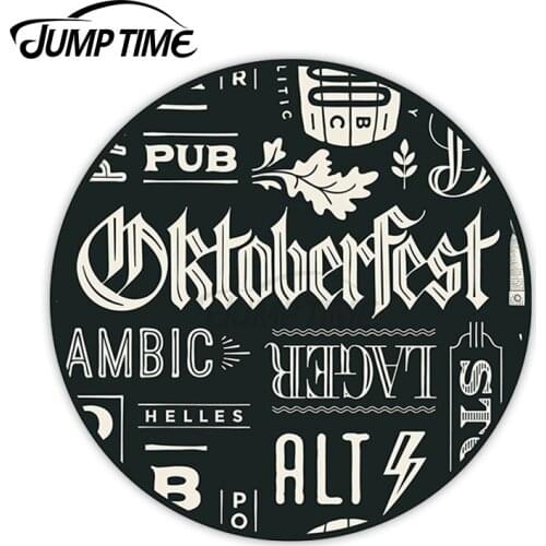 Jump Time Oktoberfest Vinyl Stickers Beer Germany Sticker Laptop Luggage JDM Decal Car Wrap Bumper Trunk Truck Graphics
