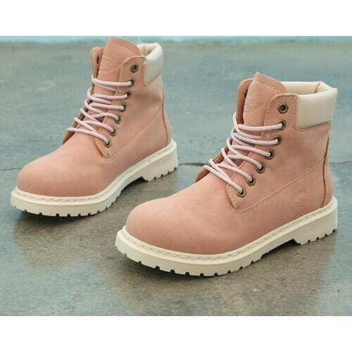 Women Martin Boots 2020 Autumn Winter Hot High Quality Warm Ladies Shoes Fashion Lace Up Flat Platform Outdoor Ankle Short Boots