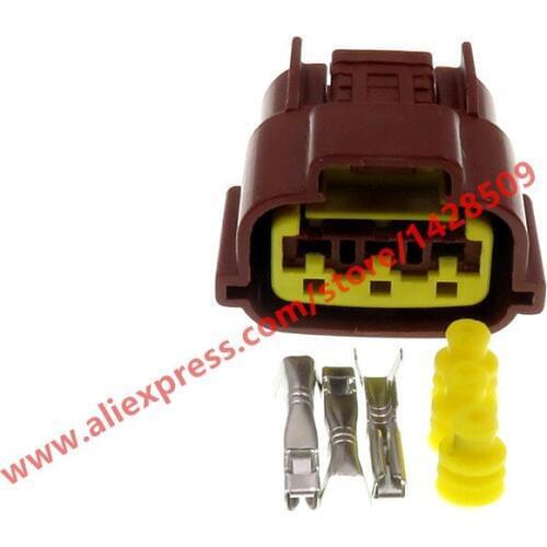 20 Sets 3 Pin Automotive Ignition Coil Plug Female Connector TPS Throttle Position Sensor For Cars Nissan 6098-0142