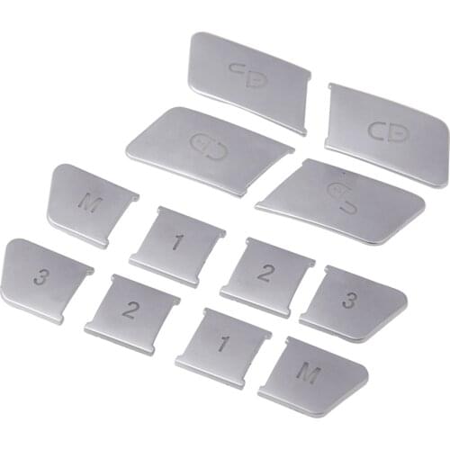 12 Pieces Patch Switch Button Trim Inner Car Seat Memory Door Lock Unlock Cover Sticker Window Glass for Benz Decoration