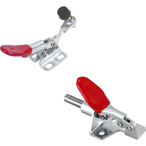 2PCS 45Kg 99 Lbs Holding Capacity Plunger Stroke Push Pull Type Toggle Clamp With 27Kg Anti-Slip U Shape Toggle Clamp