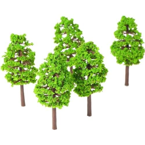 20 Pcs 70mm Scale Architectural Model Trees Railroad Layout Garden Landscape Scenery Miniatures Tree Building Kits Toy for Kids