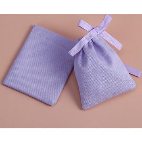 20pcs Jewelry Packaging Wedding Favor Bags Small Pink Cotton Canvas Bags Mini Drawstring Bag Necklace Earring Jewelry Gift Pouch