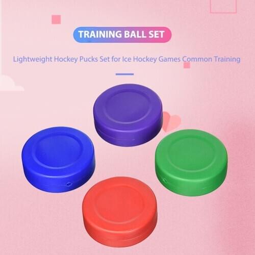 6pcs Roller Road Hockey Round No-Rebound Ball Street Ice Hockey Training Practice Orange blue Color Hockey Puck