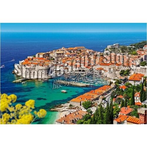 Diamond Mosaic Diy diamond painting Croatia Ocean landscape cross stitch full Resin square diamond embroidery rhinestone gifts