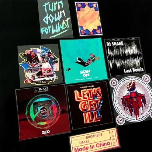 Car Stickers Guitar Classic Anime Cartoon DJ Music Auto Window Motorcycle Helmet Laptop Decals