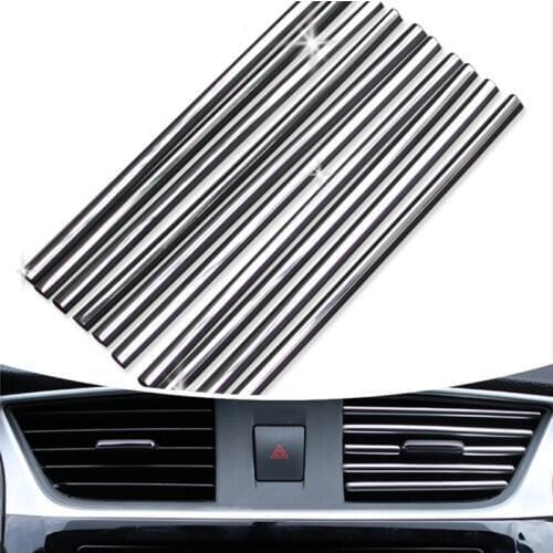 Car styling U Shaped DIY Air Vent Grille Decoration Strip for Audi A1 A2 A3 A4 A5 A6 A7 A8 Q2 Q3 Q5 Q7 S3-S8 TT TTS RS3-RS6