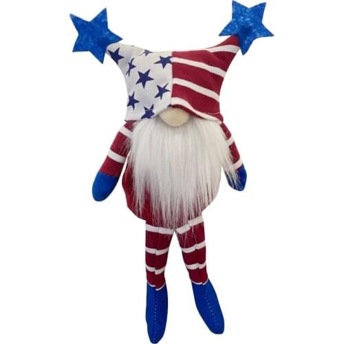 Faceless Dolls Decoration Ornaments Durable Gift American Flag Elf Stuffed Cotton Cloth Patriotic Gnomes