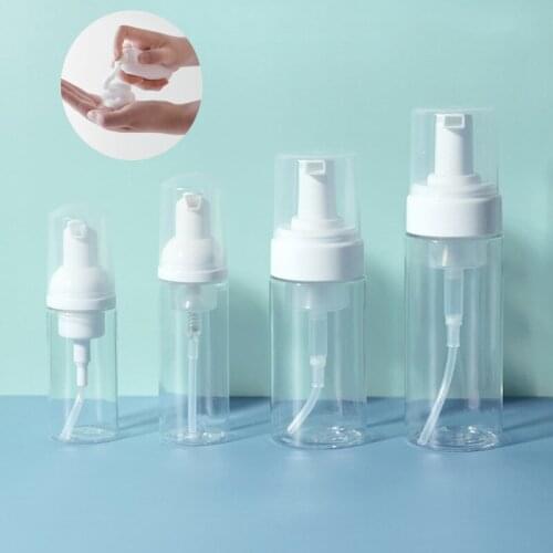 50/60/100/120/200ml Mousse Bottle PET Foam Bottle Foaming Bottle Makeup Remover Travel Hand Sub-Bottled Home Accessories