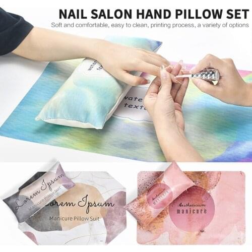 Soft Hand Palm Rest Manicure European Style Hand Pillow Set Cushion High-end PU Leather Nail Shop Hand Rests Nail Art TXTB1