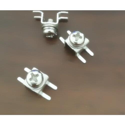 PCB-10 Patch Welding Terminal with Round Cushion Screw M4 Chip Type Hardware Wiring Terminal 100pcs