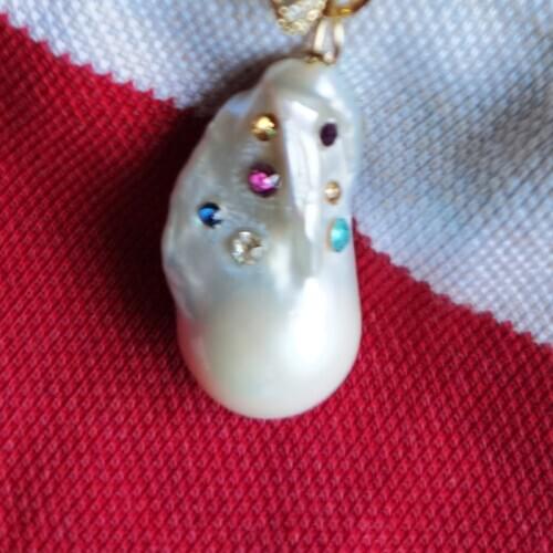 Wholesale fashion baroque freshwater crystal pearl DIY Making Jewelry Women necklace earring bracelet pendant Charms Accessorie