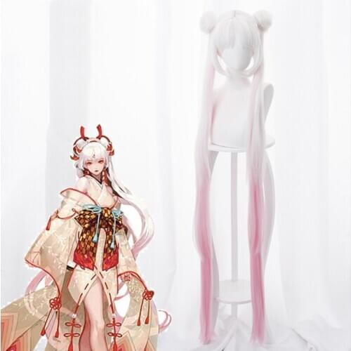 Game Onmyoji Cosplay Wigs Shiranui Cosplay Heat Resistant Synthetic Wig Hair Halloween Party Women Cosplay Wig