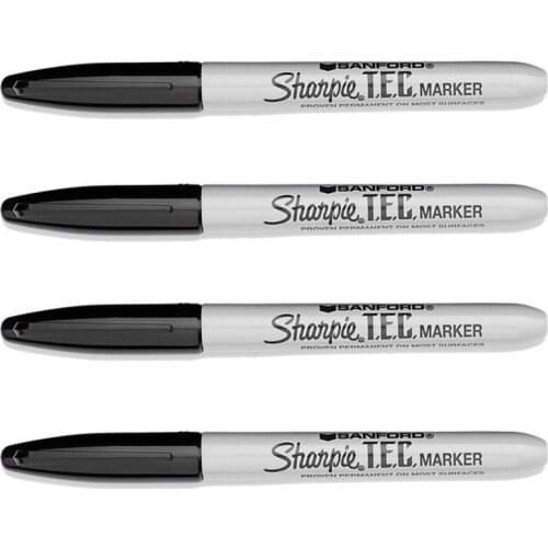 Sharpie T.E.C Trace Element Certified Permanent Markers Black 1mm for Aviation Industry Electronics Shipbuilding Metal Paint Pen