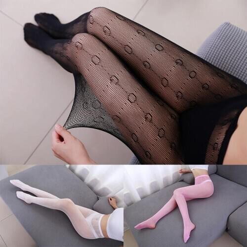 Sexy France New Design Mozimer Brand Logo Letters Tights Net Fahion Sexy Pantyhose High Flexiable Womens Lingerie Stockings