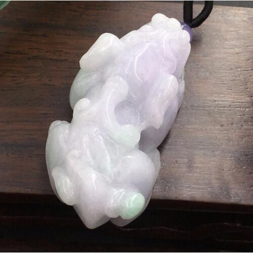 Natural Jade A cargo Violet Glory Pendant 2981