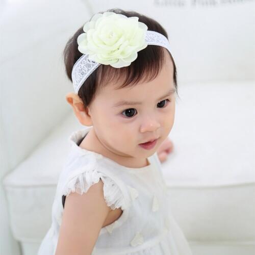 10pcs Baby Girls Floral Headband Popular Multicolor Toddler Head Band Lace Flower Princess Headband Accessories