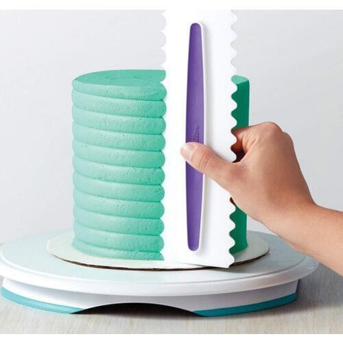 Cake Decorating Comb Cake Scraper Smoother Cream Decorating Pastry Icing Comb Fondant Spatulas Baking Pastry Tools