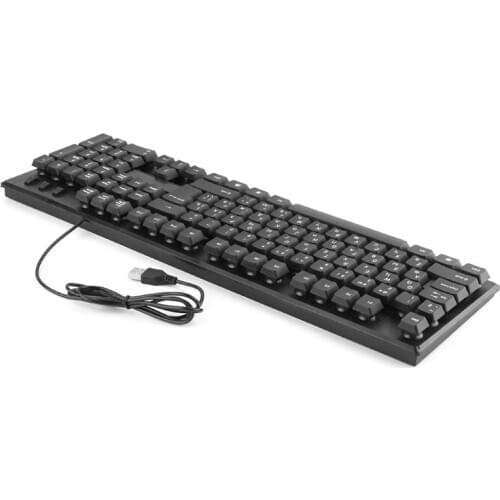 Russian/ English Silent Keyboard Waterproof Office Keyboard for Windows Computer