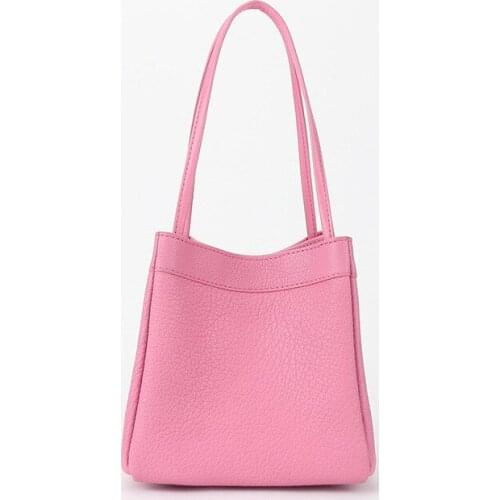 Sheepskin Leather Shoulder Bags For Women Fashion Genuine Leather Bucket Bag High Quality Luxury Handbags Brand Designer Totes