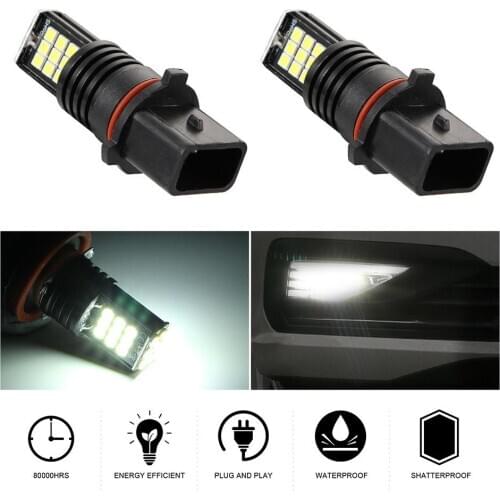 2Pcs/Set P13W 8 Rows 24SMD 12V 24W Car LED Fog Lights Bulb High Bright For K2/K3/Civic/Corolla/Altima/CRV/Cruze/RAV4