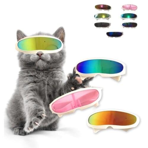 Pet Products Laser Glasses Cat Sunglasses Photo Props Reflection Eye Wear Glasses for Small Dog Cat Cool Pet Accessories 8.3cm