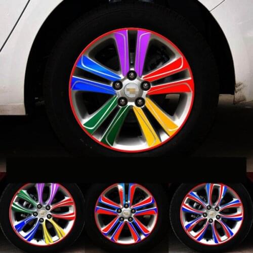 Carbon Fibre Shiny Purple Gold Red Blue Brown 4 Wheels / 16 inch Rims Decorated Sticker For Chevrolet Cruze 2016 17 18 19 BA105