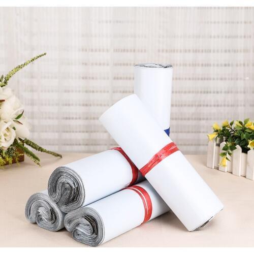 Retail White 7 Sizes 100Pcs/Lot Poly Mailer Mailing Packing Pocket Express Courier Bags Envelope Plastic Mailers Package Bag