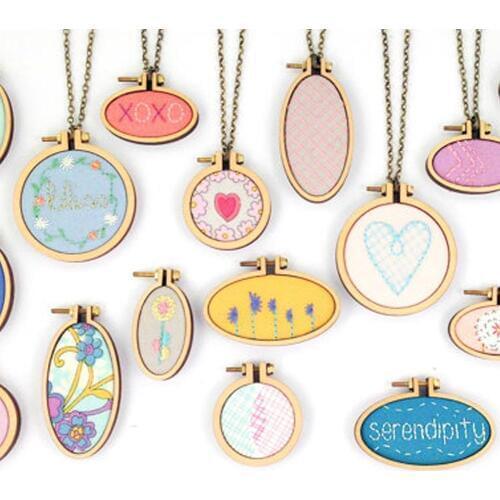Embroidery Fixed Frame DIY Cross Stitch Sewing Handmade Stitches Crafts Tool Mini Wooden Hoop/Ring